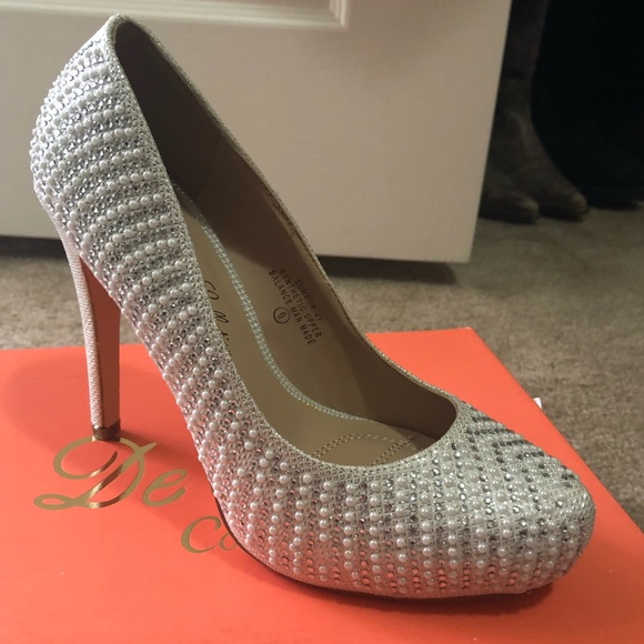 Shoes - Pearls and Diamond heels
